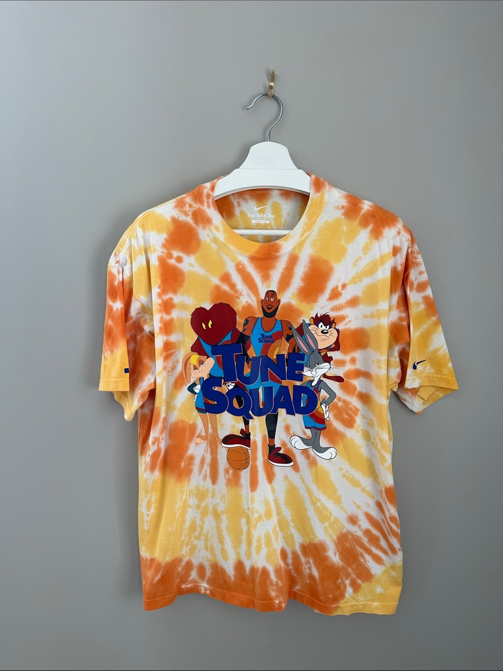 Nike x LeBron Tie-Dye Tune Squad Loose Fit Tee - Orange & Yellow